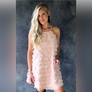 mauve feather dress!!!